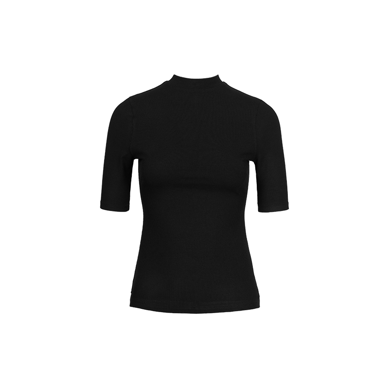 Tシャツ・カットソー RONRON NECK RUFFLE SHORT SLEEVE T SHIRT BLACK DOT RR25BST422 RonRon】 NECK RUFFLE SHORT SLEEVE T SHIRT 2色 T-shirts