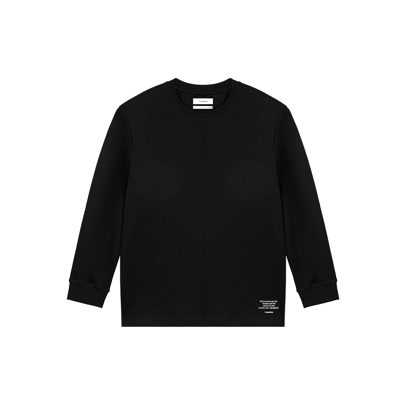 Black Brand Letter Printed Limited Edition Long Sleeve T-shirt