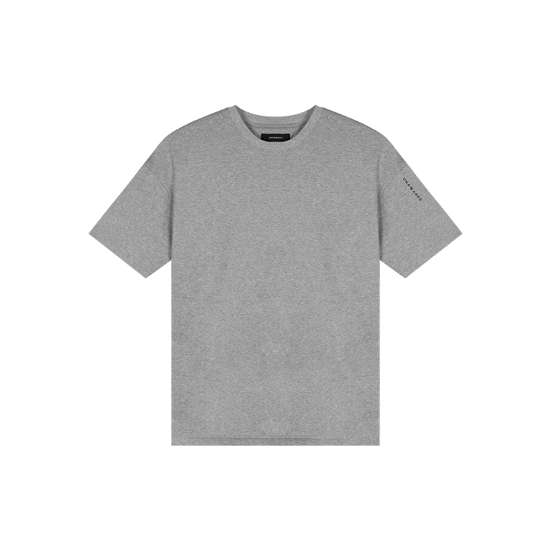 Grey Double-sided Fabric Loose Fit T-shirt