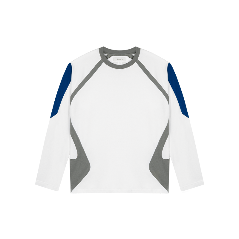 White Cool-Touch Raglan Sleeves Long-Sleeved T-Shirt