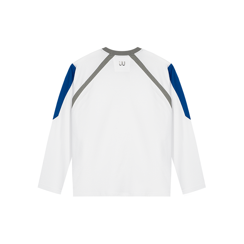 White Cool-Touch Raglan Sleeves Long-Sleeved T-Shirt