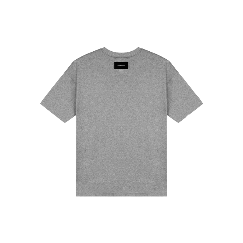 Grey Double-sided Fabric Loose Fit T-shirt