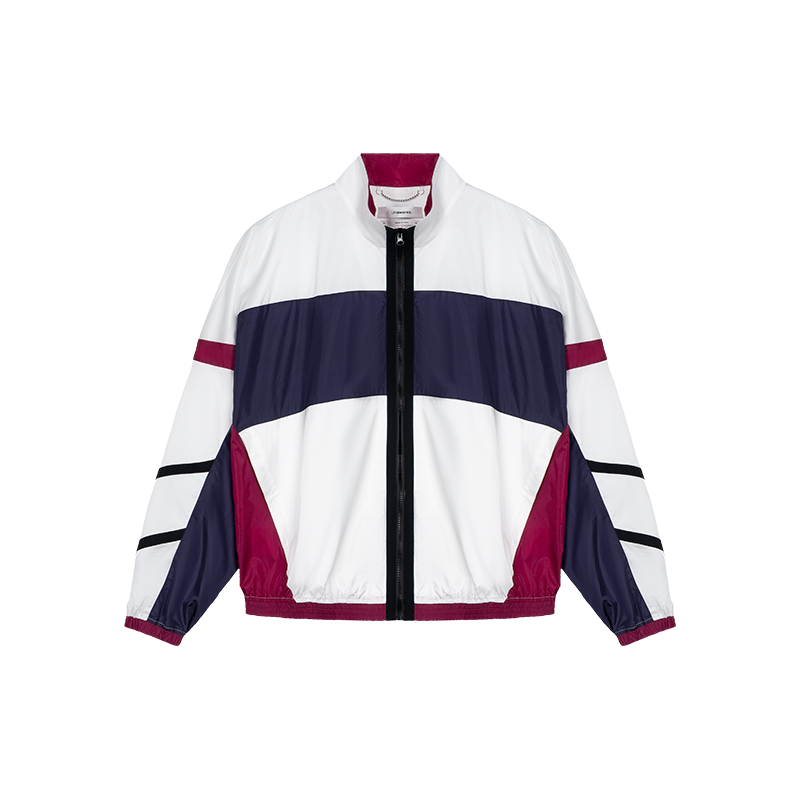 White Retro Lightweight Nylon Jacket