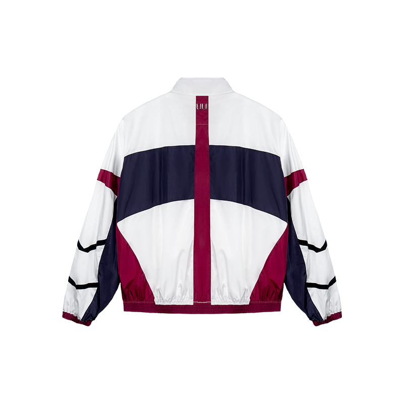 White Retro Lightweight Nylon Jacket