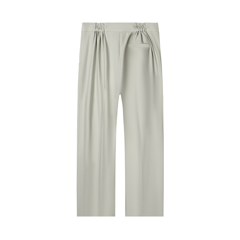 Burlywood Adjustable Button Double Pleat Loose Trousers