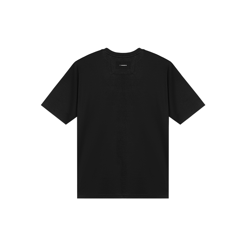 Black Double-sided Fabric Loose Fit T-shirt