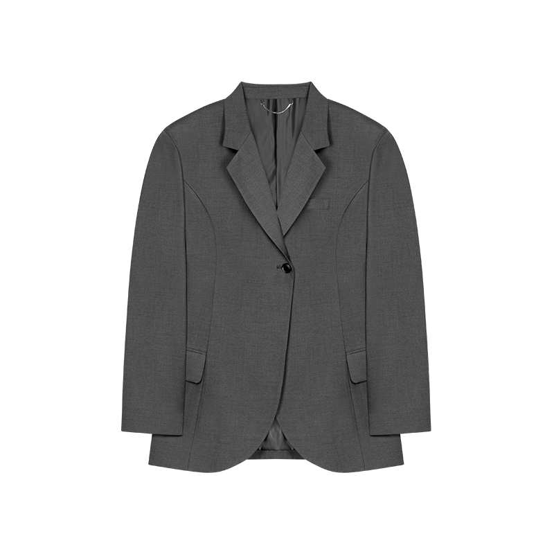 Floral Grey Sheep Wool Notch Lapel Suit