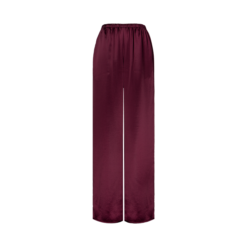 Merlot Red Loose Acetate Minimalist Air Pants