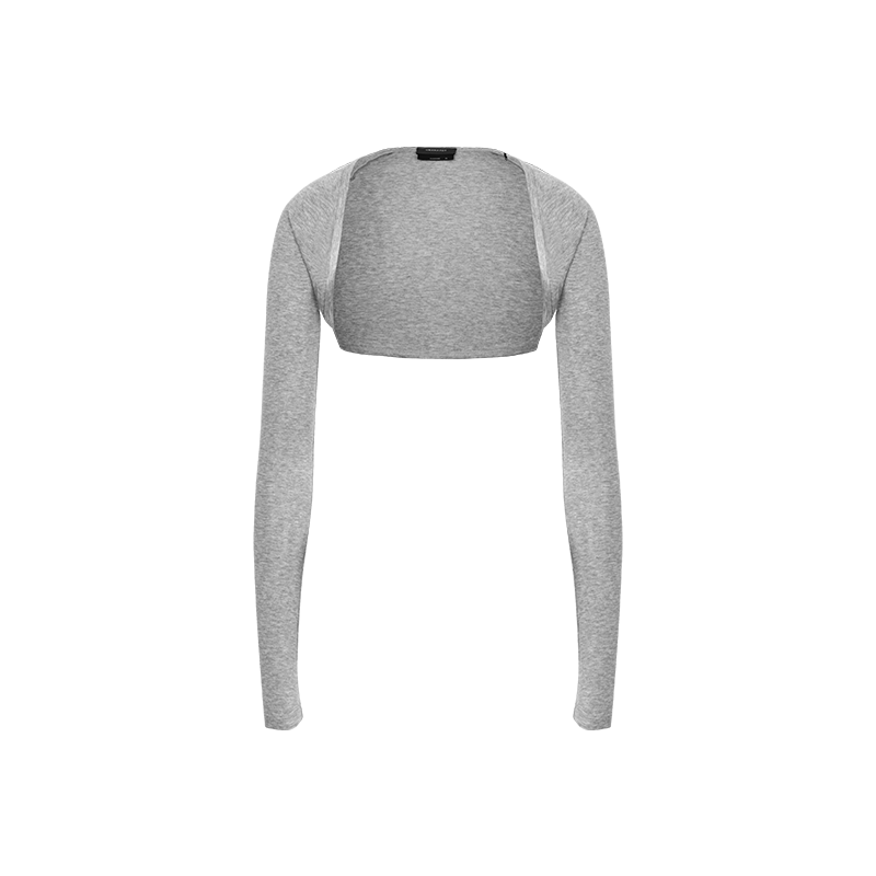 Grey Tencel Wool Sleeve Cardigan