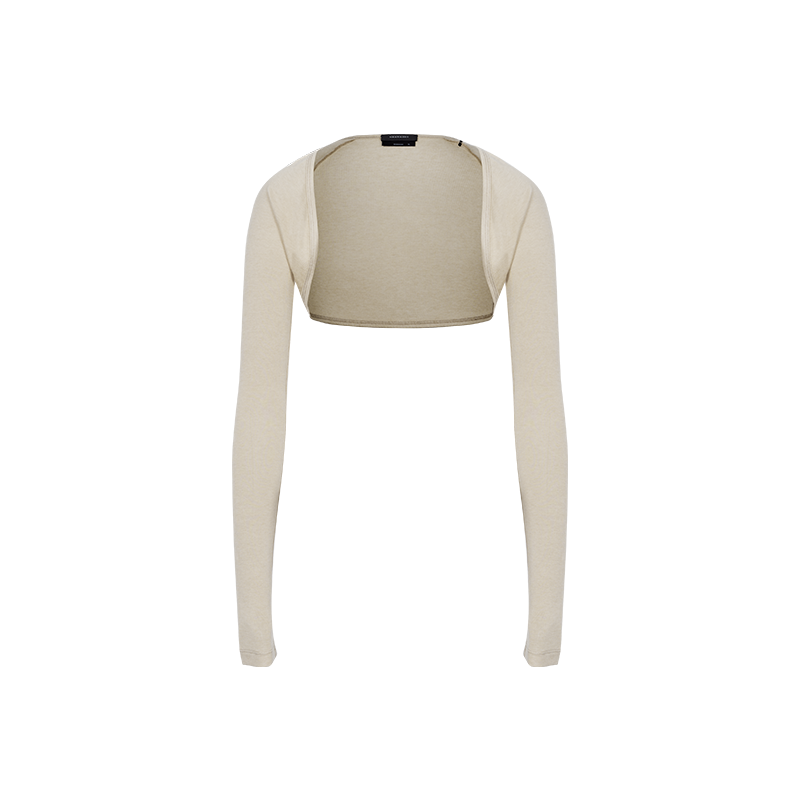 Oatmeal Tencel Wool Sleeve Cardigan