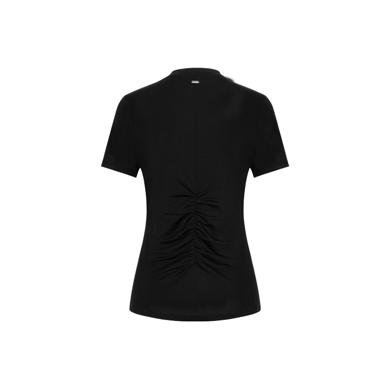 Black Light Silk Pleated T-shirt