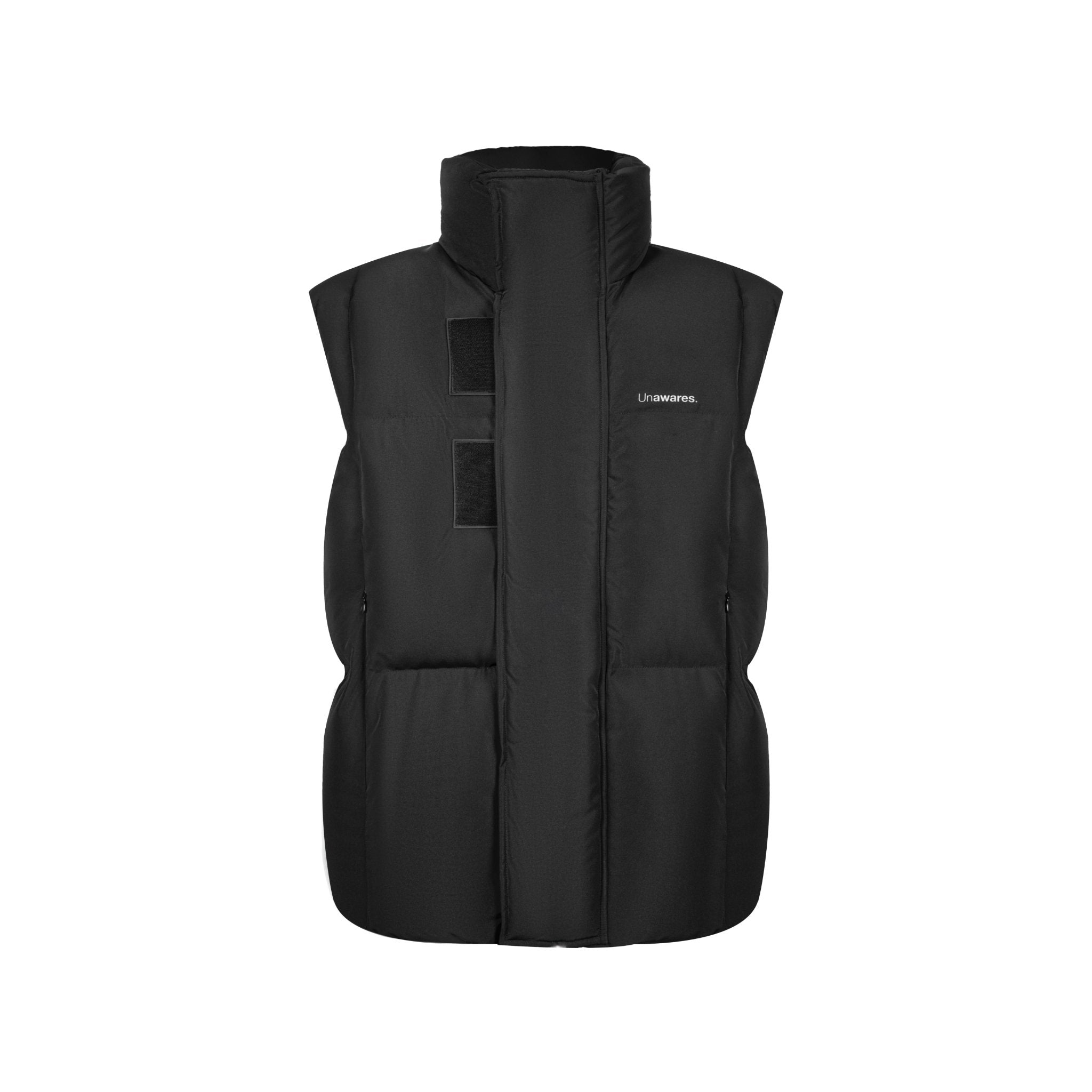 UNAWARES Black Square Velcro Cotton Vest | MADA IN CHINA