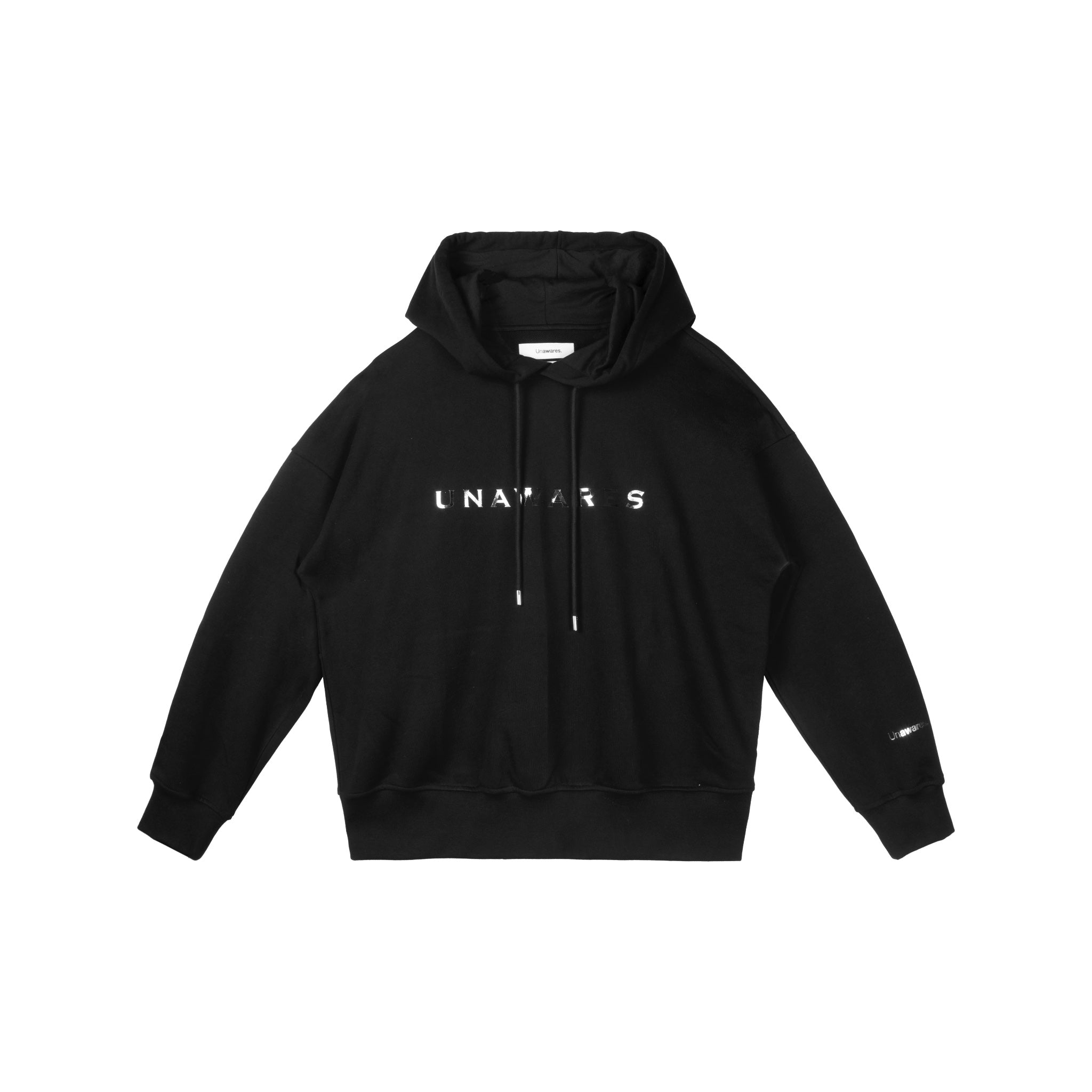 UNAWARES Brand Logo Hoodie Black | MADA IN CHINA