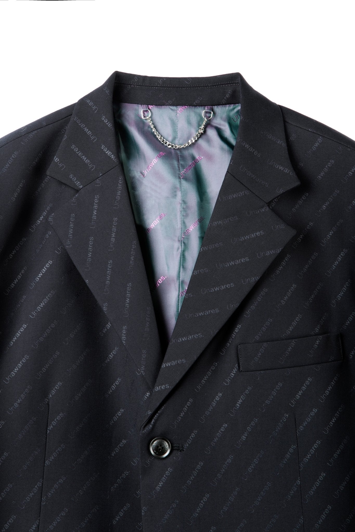 UNAWARES Brand Monogram Single Breasted Suit | MADA IN CHINA