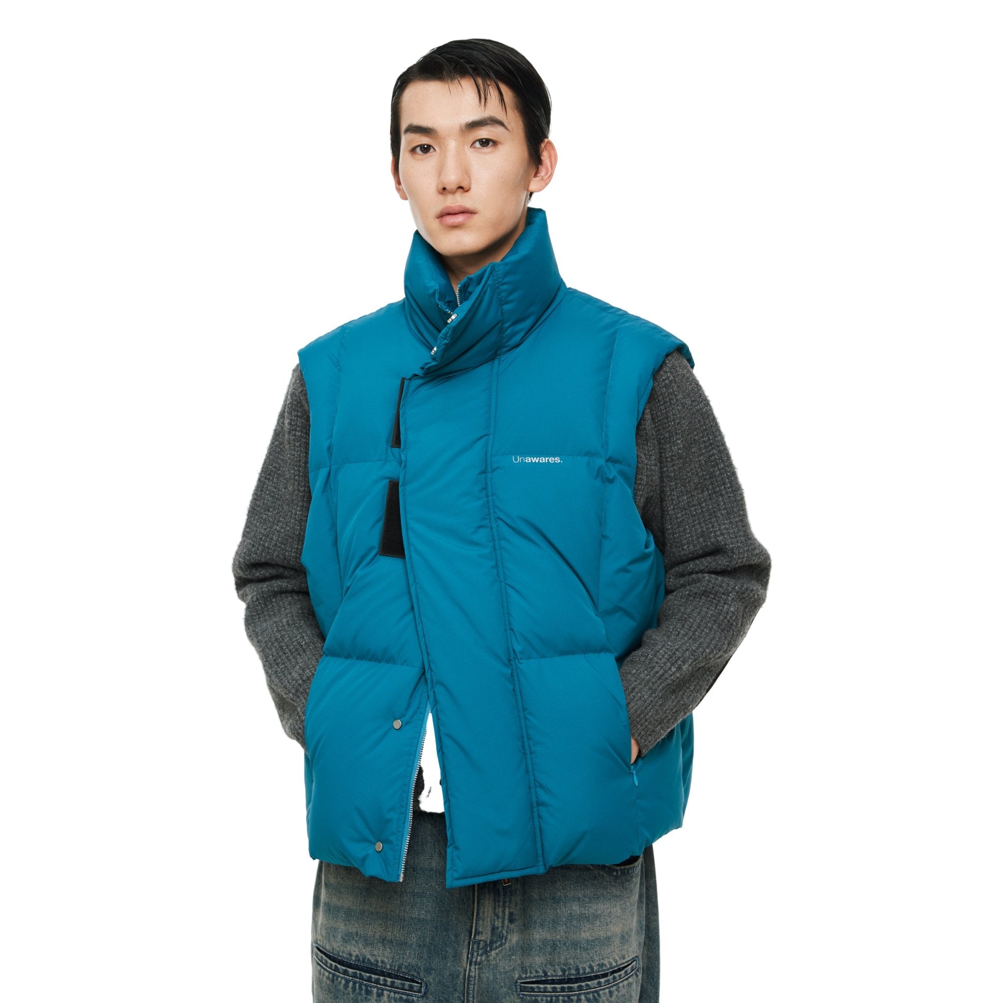 UNAWARES Copper Green Square Velcro Cotton Vest | MADA IN CHINA