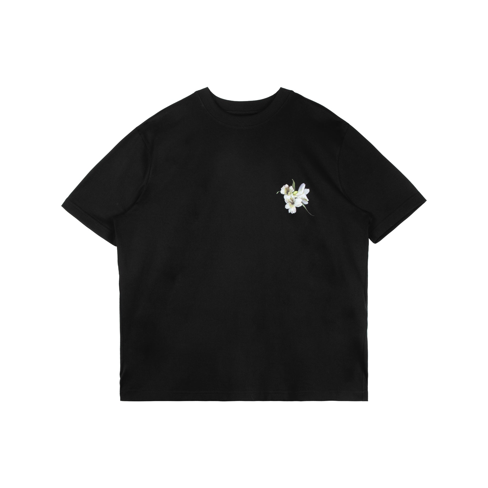 UNAWARES Floral Pattern Loose Fit T-shirt Black | MADA IN CHINA