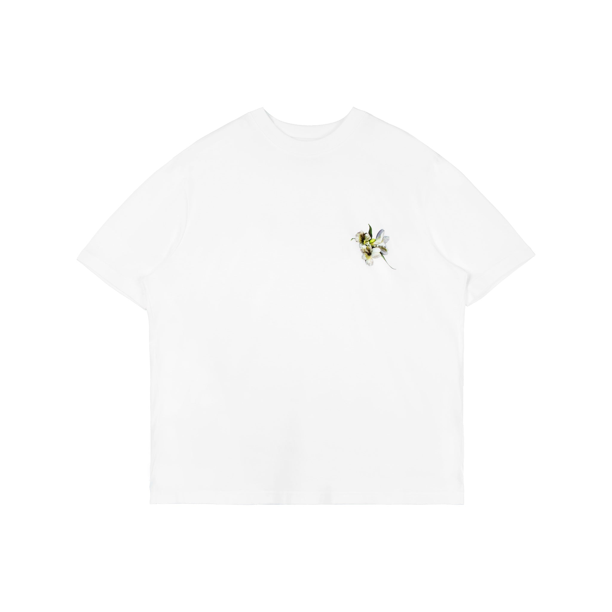 UNAWARES Floral Pattern Loose Fit T-shirt White | MADA IN CHINA