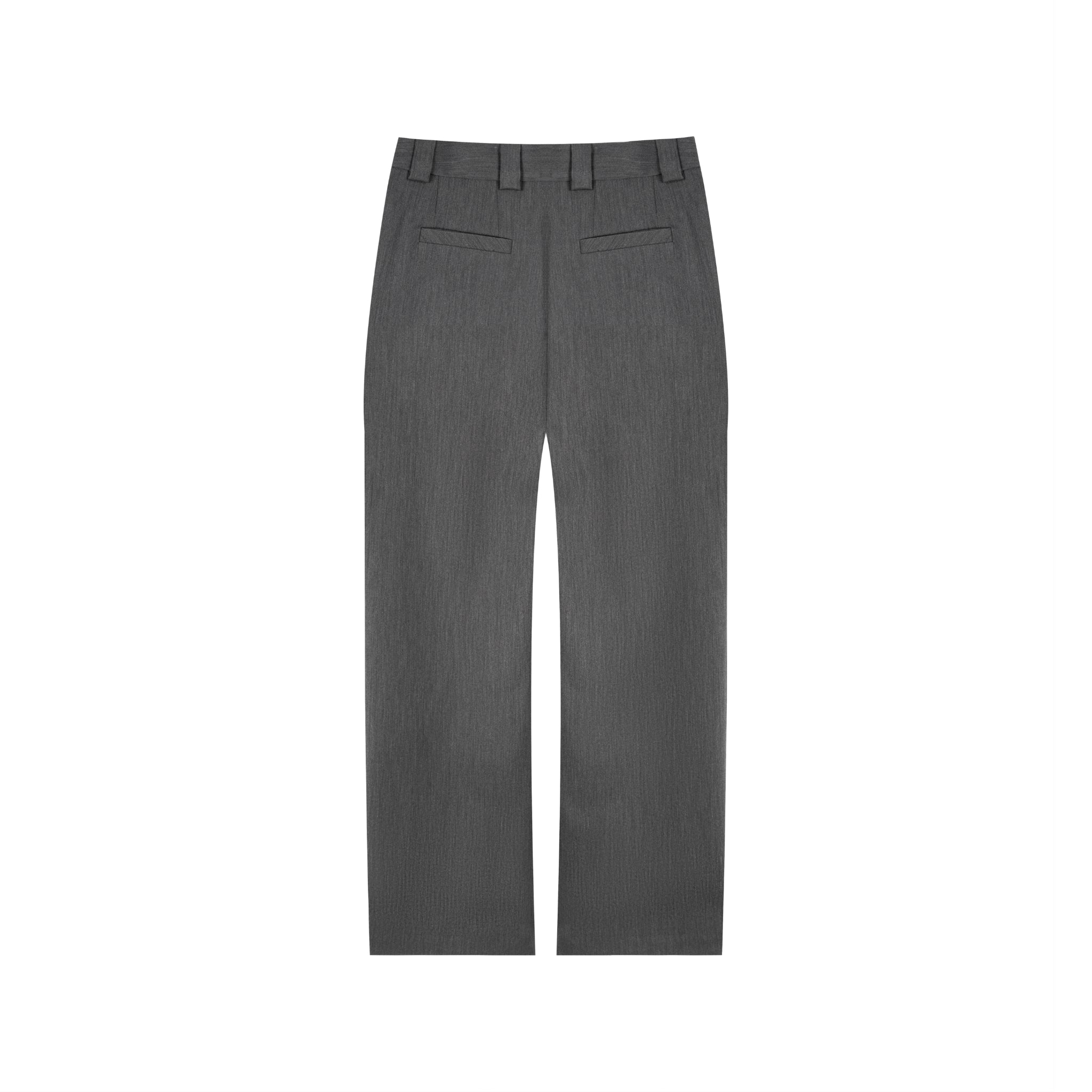 UNAWARES Grey Metal Logo Clip Loose Pants | MADA IN CHINA