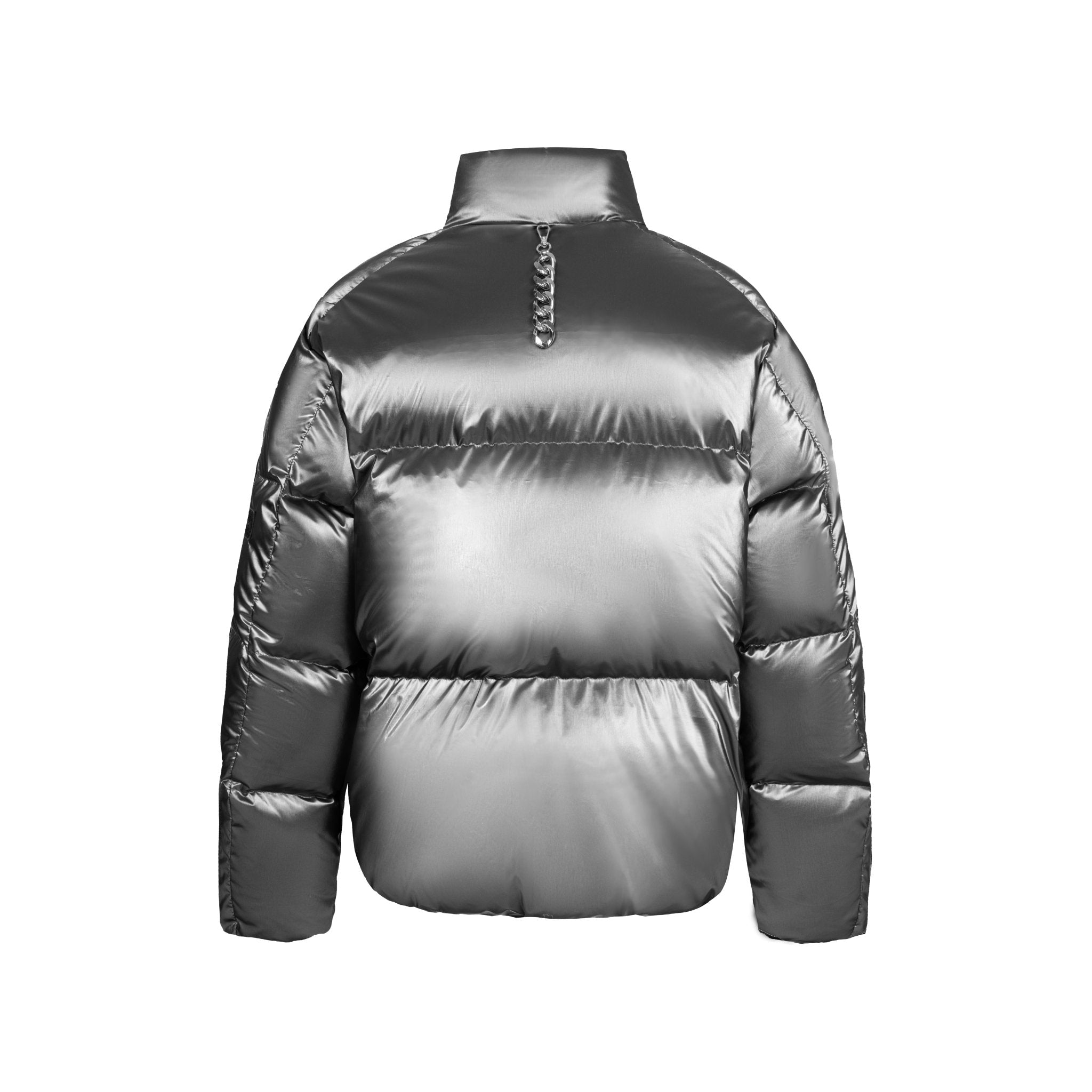 UNAWARES Grey Water-Gloss Custom Buckle Down Jacket | MADA IN CHINA