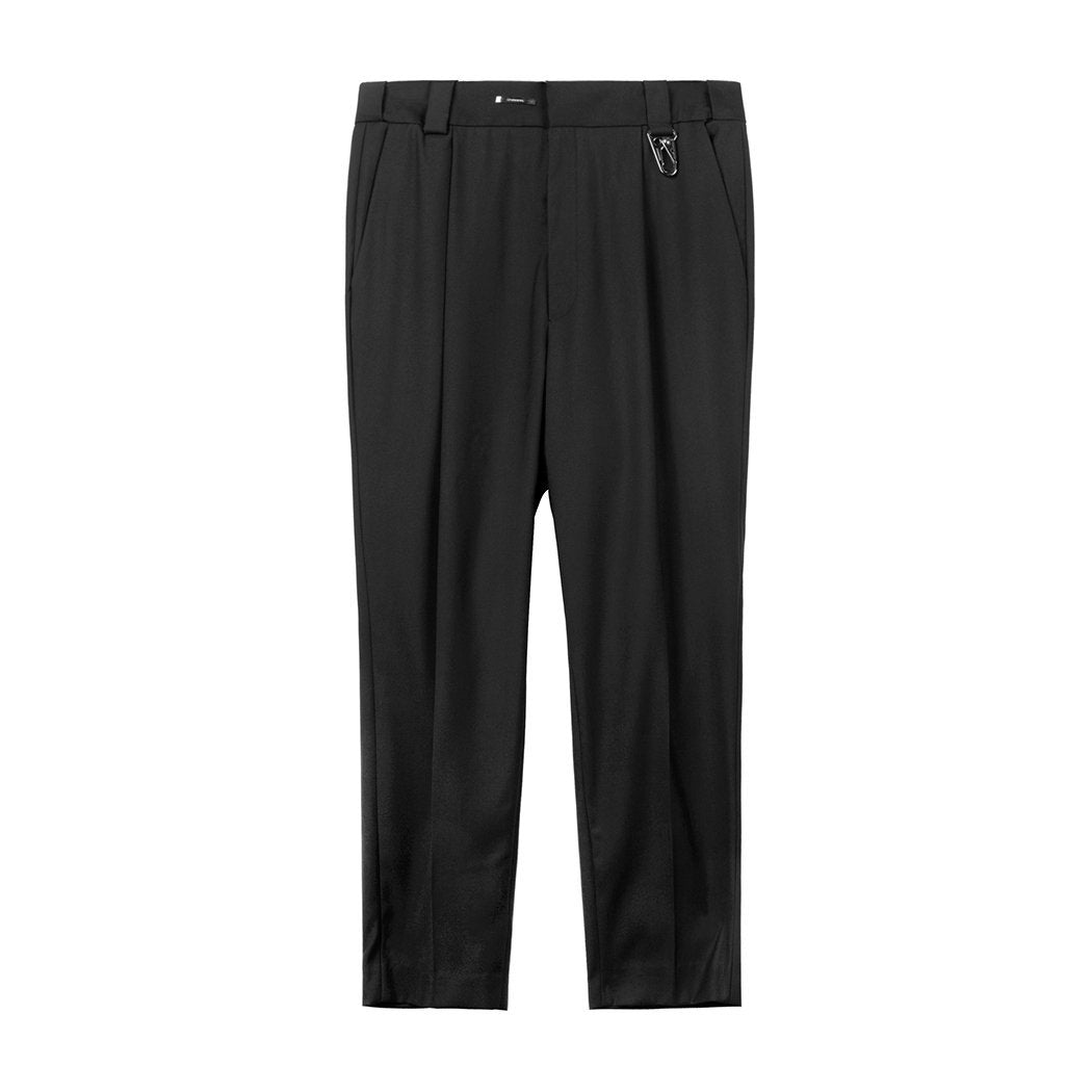 Unawares Hook Single Pleated Standard Waist Pants Black | MADA IN CHINA