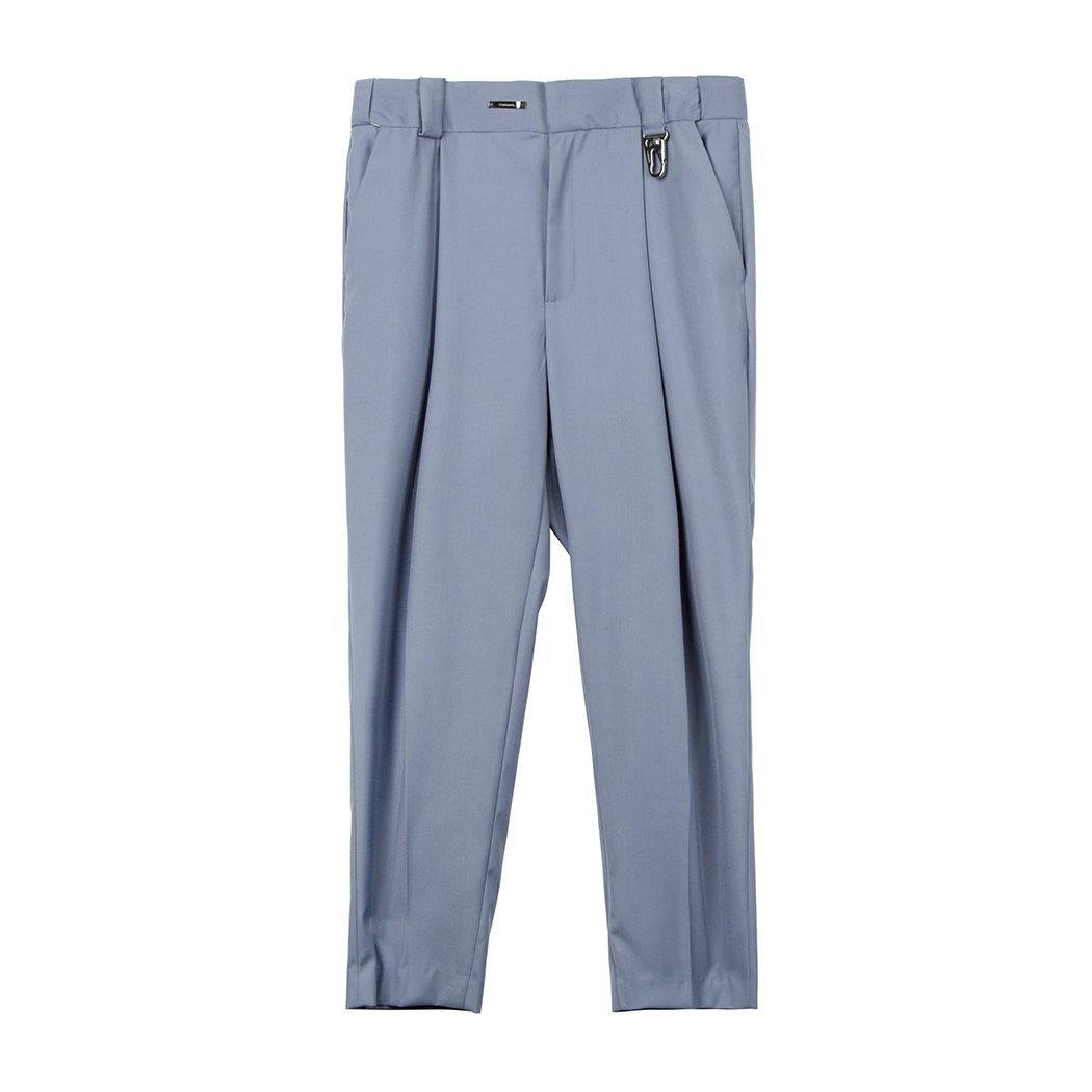 Unawares Hook Single Pleated Standard Waist Pants Blue | MADA IN CHINA