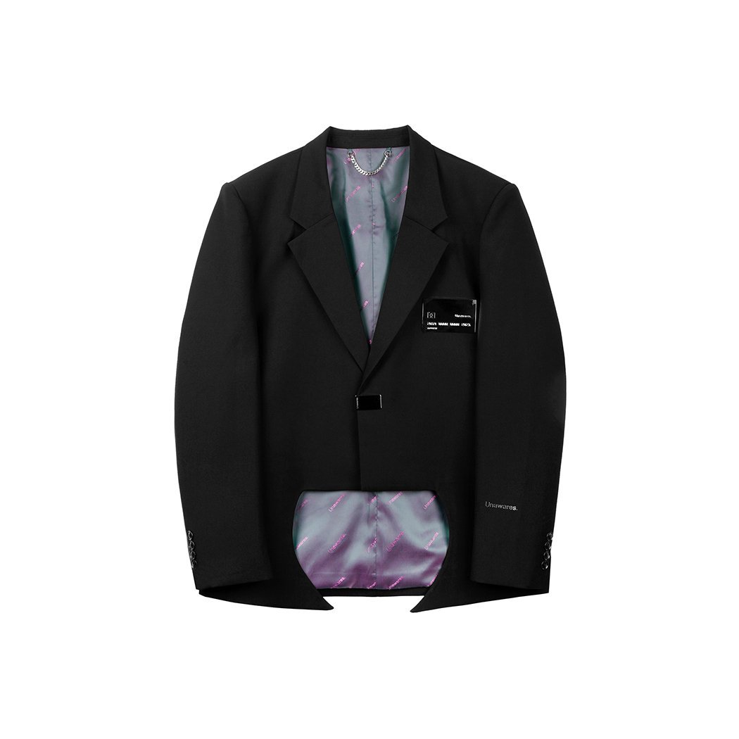 Unawares Metal Credit Card Single Breasted Suit Black | MADA IN CHINA