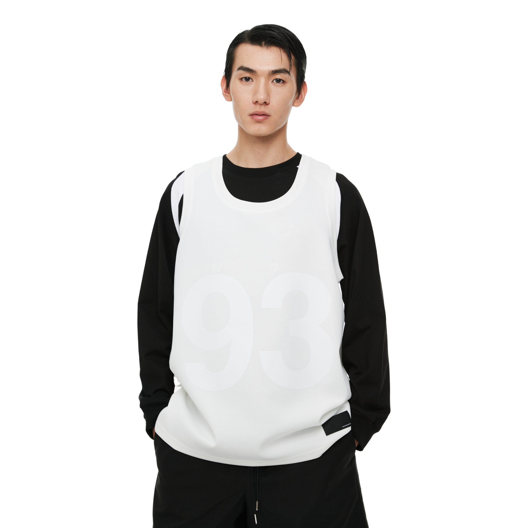 UNAWARES White Basketball 93 Printed Jersey Vest | MADA IN CHINA